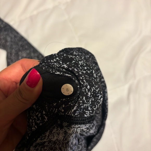 Lululemon Wunder Under High Rise Gray Speckled Leggings Size 8 - Picture 3 of 8